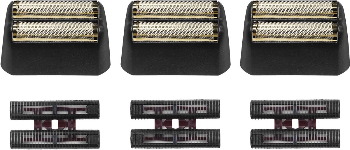 SnelShoppen - Professionele vervangingsfolie scheerapparaat 5 sterren finale - 3 stuks - compatibel met modellen 7031-100 en 7043-100 - zwart - hypoal