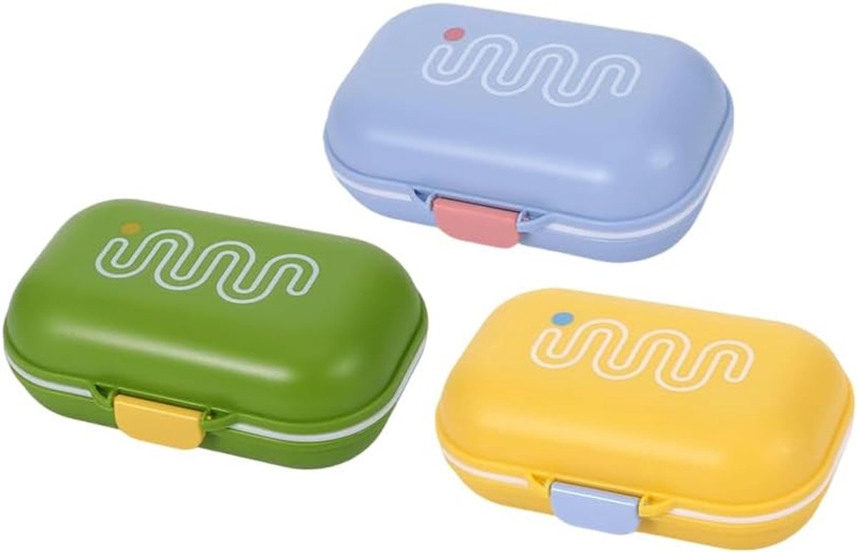 SnelShoppen - Travel Soap Dish 3 Stuks - Waterdichte Zeepdoos met Deksel - Ronde, Lekvrije en Draagbare Zeepbox - Voor Badkamer, Douche, Gym - 3 Kleur
