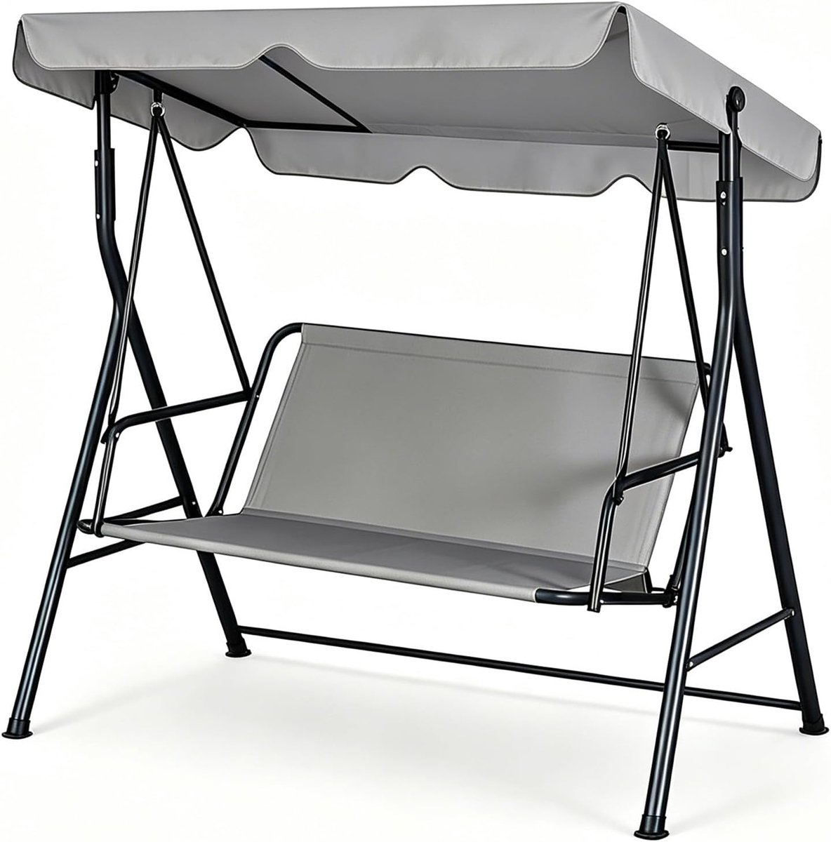 SnelShoppen - Kussen voor Schommelbank, Tuinskussens Hoes voor 2- en 3-zits, Stoelhoes voor Tuinstoelen Buiten, 900D Oxford Weefsel, Grijs, Perfect vo