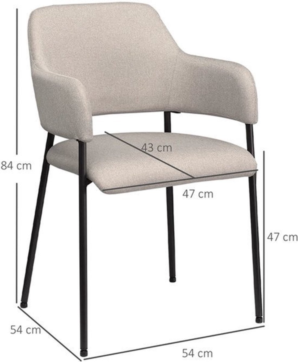 Eetkamerstoelen – Stoelen – Zitmeubelen – Dining Chairs – Ademend Polyester – Stevig Stale