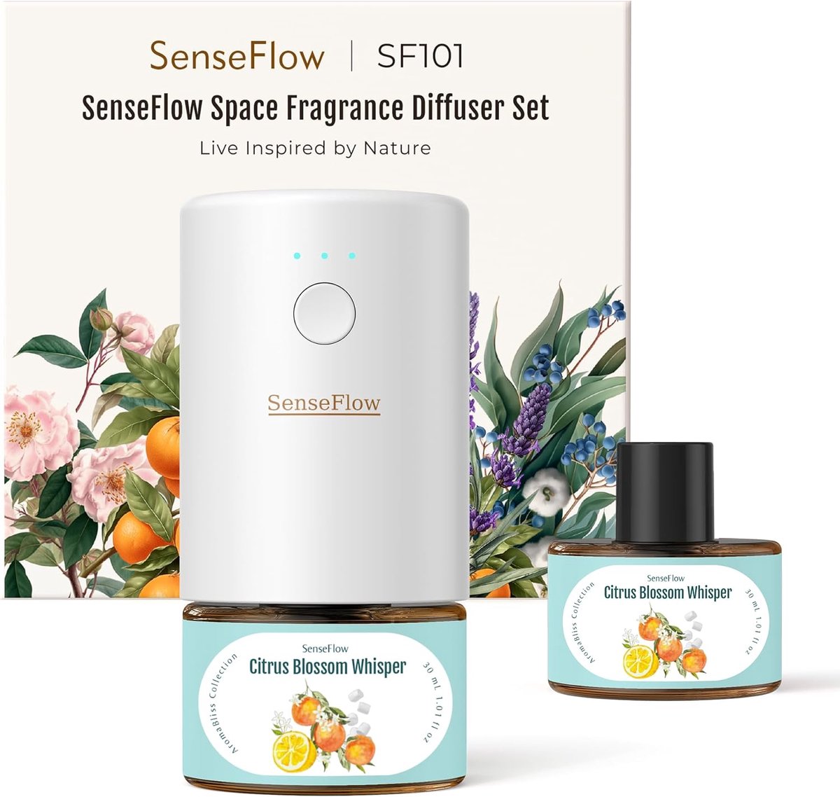SnelShoppen - Home Fragrance Refill Aroma Diffuser SF101/SF101S - Amberwood Spice - Tot 160 Uur Premium Geur - 1 Pack - Essentieel voor Thuis