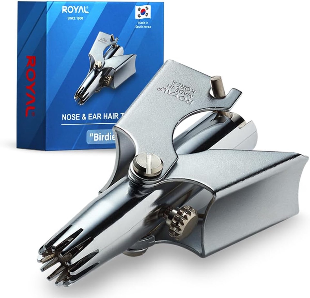 SnelShoppen - ROYAL Neus- en Oortrimmer voor Mannen, Handmatig, Waterdicht, RVS, Pijnloos met 12 Dubbelzijdige Bladen, Perfect voor Thuis en Op Reis,