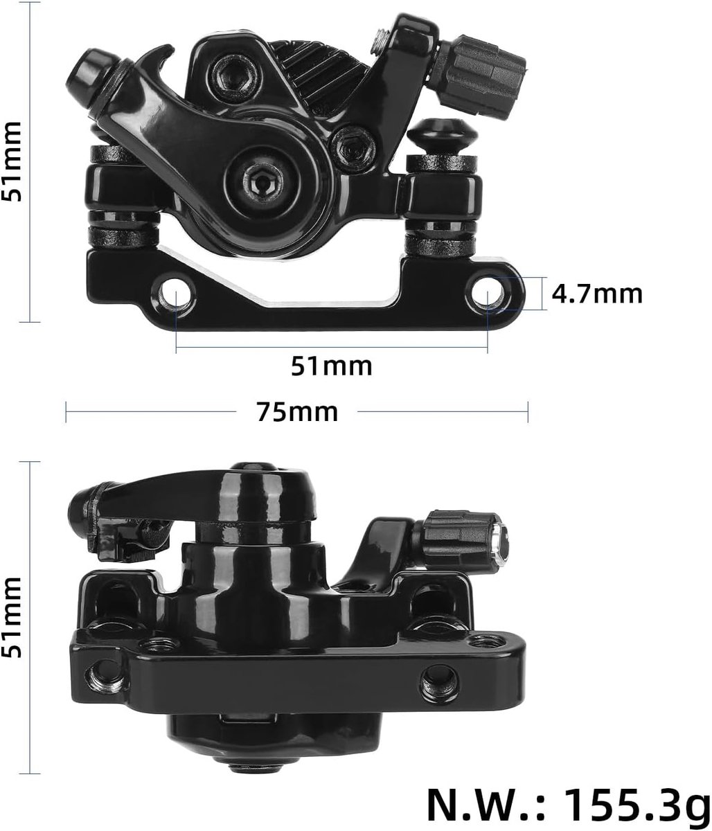 SnelShoppen - Remklauwenset voor Kukirin G2 Pro, G2 Max, G3 Elektrische Step - Voor en Achter - Hoogwaardige Vervangingsonderdelen - Perfecte Compatib