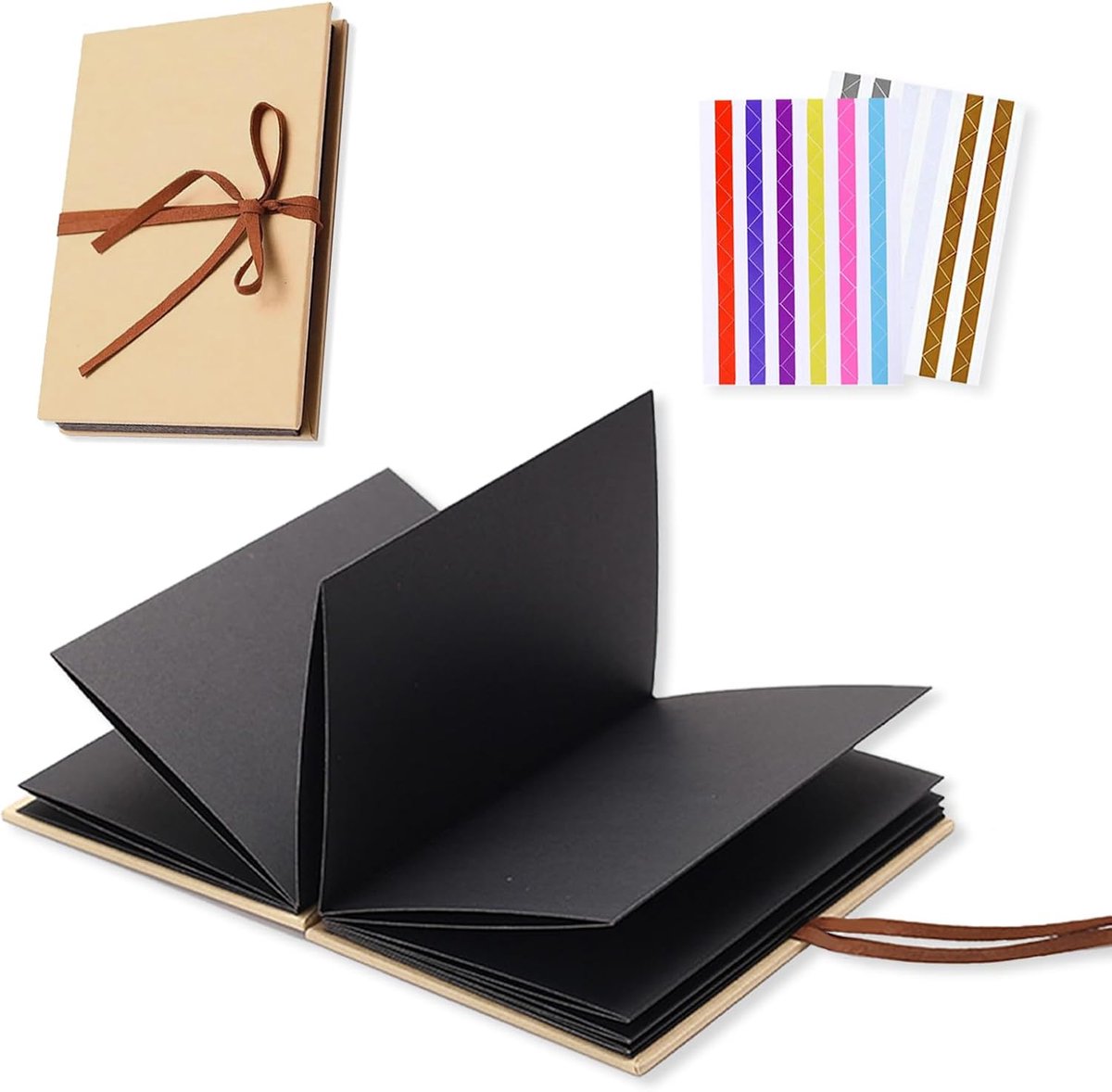 SnelShoppen - Scrapbooking Album, 30 Pagina's, Foto Album, Aangepast voor Vrienden en Liefhebbers, Uniek Accordeon Ontwerp, Ruimtebesparend en Geschik