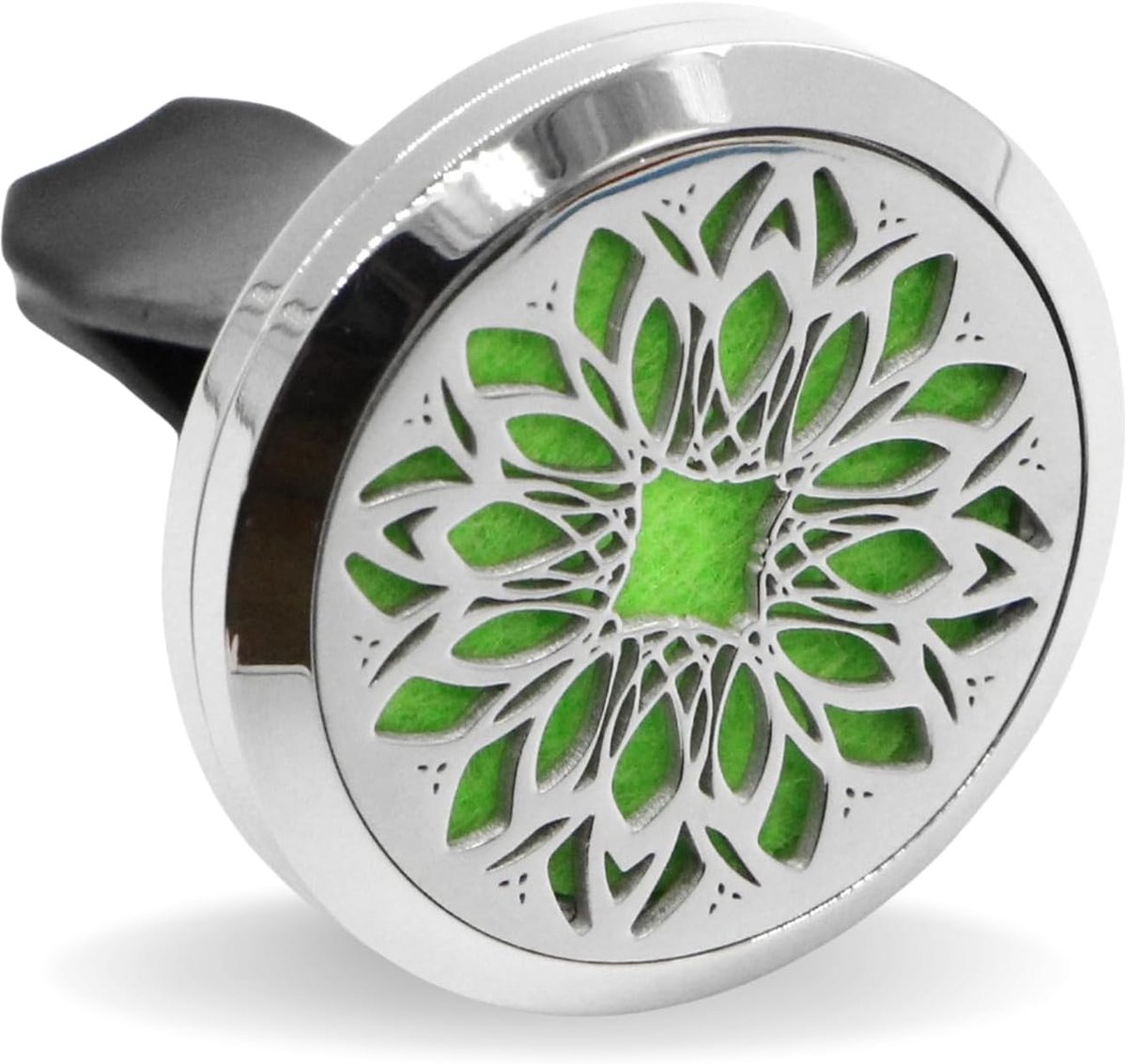 SnelShoppen - Auto Diffuser voor Essentiële Olie - Clip'Aroma Petal Diffuser + 5 Geur Buvards voor Essentiële Olie of Parfum - RVS Ventilatie Grille B