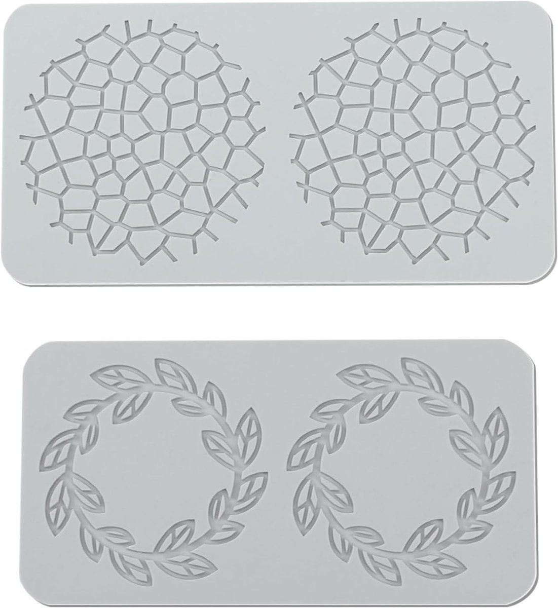 SnelShoppen - 2 Stuks Siliconen Cakevormen, Cake Embossed Mat Silicone, Flexibele Non-Stick Mat voor Taarten, Desserts, Suiker Kunst en Creatieve Deco