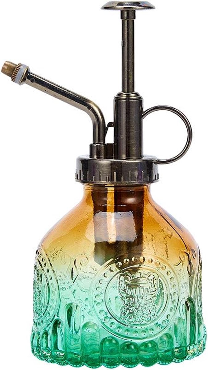 SnelShoppen - Vintage Glass Plant Sprayer Spray Bottle - Groene Bruine Gradient Watering Can voor Indoor & Outdoor Planten, Kleine Water Spray Mister