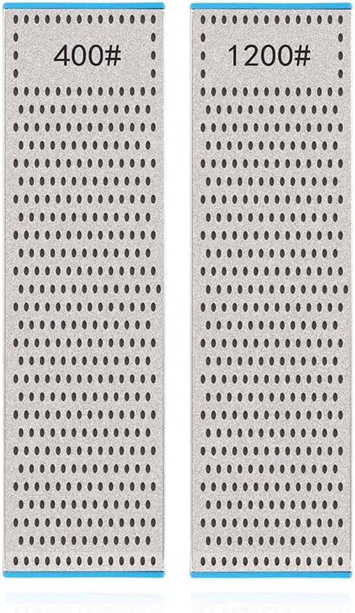 SnelShoppen - Whetstone, Diamant Slijpsteen, Vlakke Platen 400/1200 Korrel, Stalen Basis 253 x 70 x 14 mm, Voor Hardmetaal en Carbide