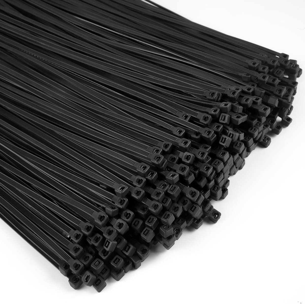 SnelShoppen - Kabelbinders Zwart 200mm UV Bestendig 4.8mm Breed Treksterkte tot 22kg voor Kabelbeheer Tuinieren Huishouden Workshop 1000 Stuks