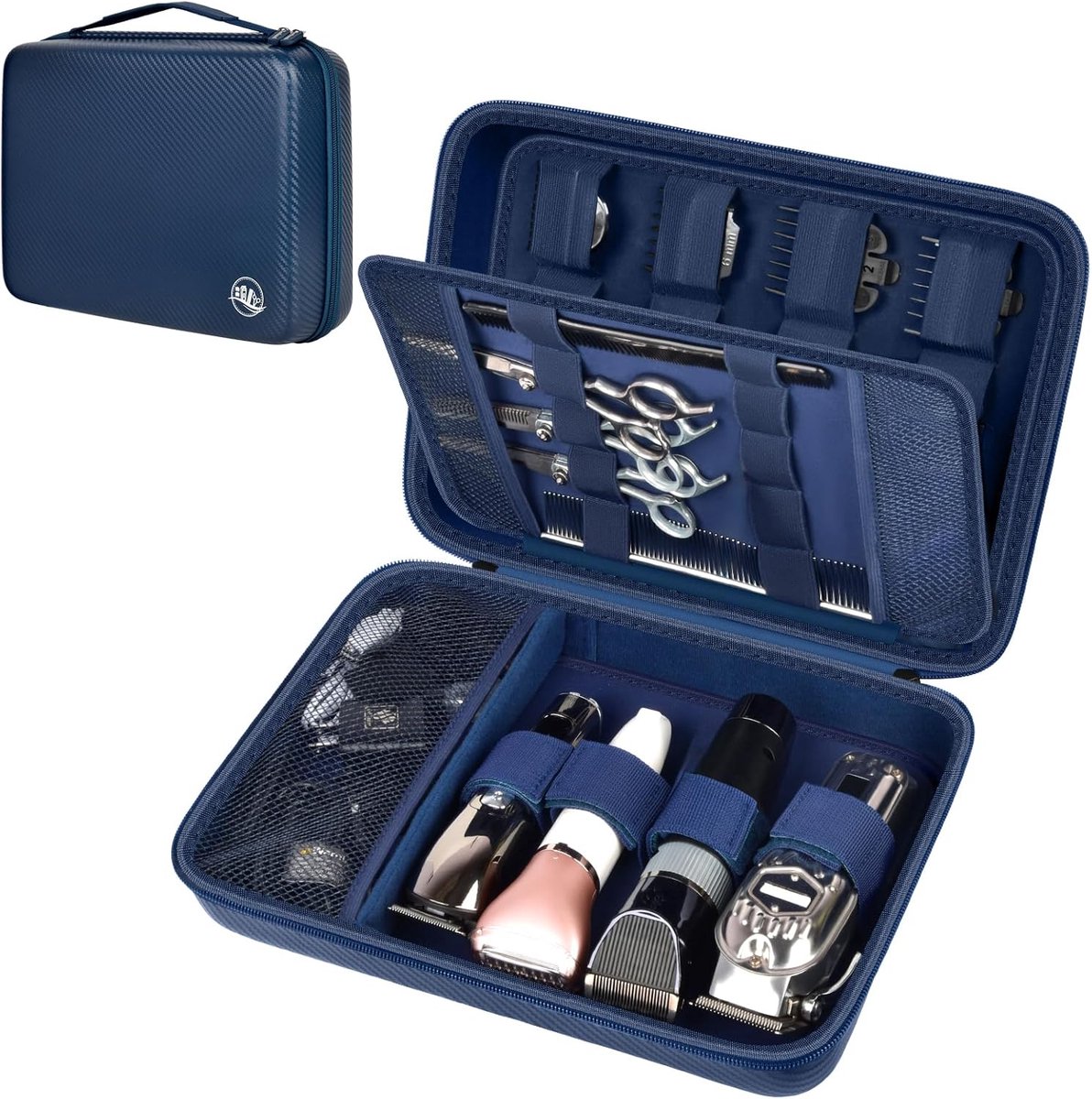 SnelShoppen - Boobowl Trimmer Bag - Universele Haartrimmer Beschermhoes - Blauw - 30x23x3 cm - Geschikt voor Professionele Haartrimmers - Ideaal voor