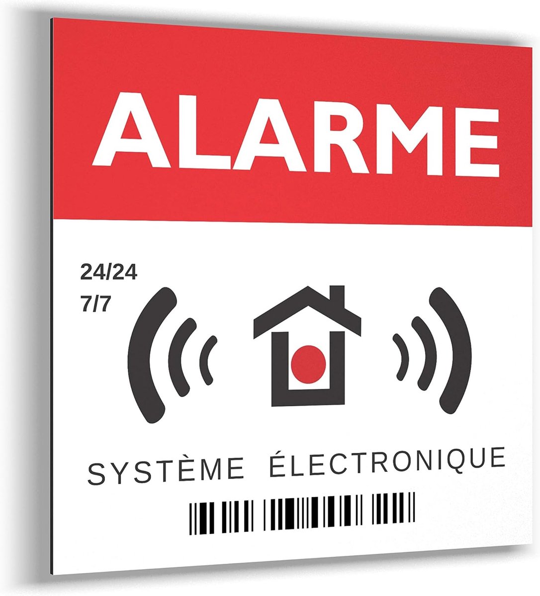 SnelShoppen - Hard Alarm Panel 15 cm Vierkant - Robuust Aluminium, Weerbestendig, Voor Muur, Palen en Barrier - Elektronisch Systeem - Veiligheidsoplo
