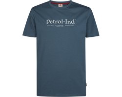 Petrol Industries - Heren T-shirt van organisch katoen met print Bramen - Blauw - Maat XXXL