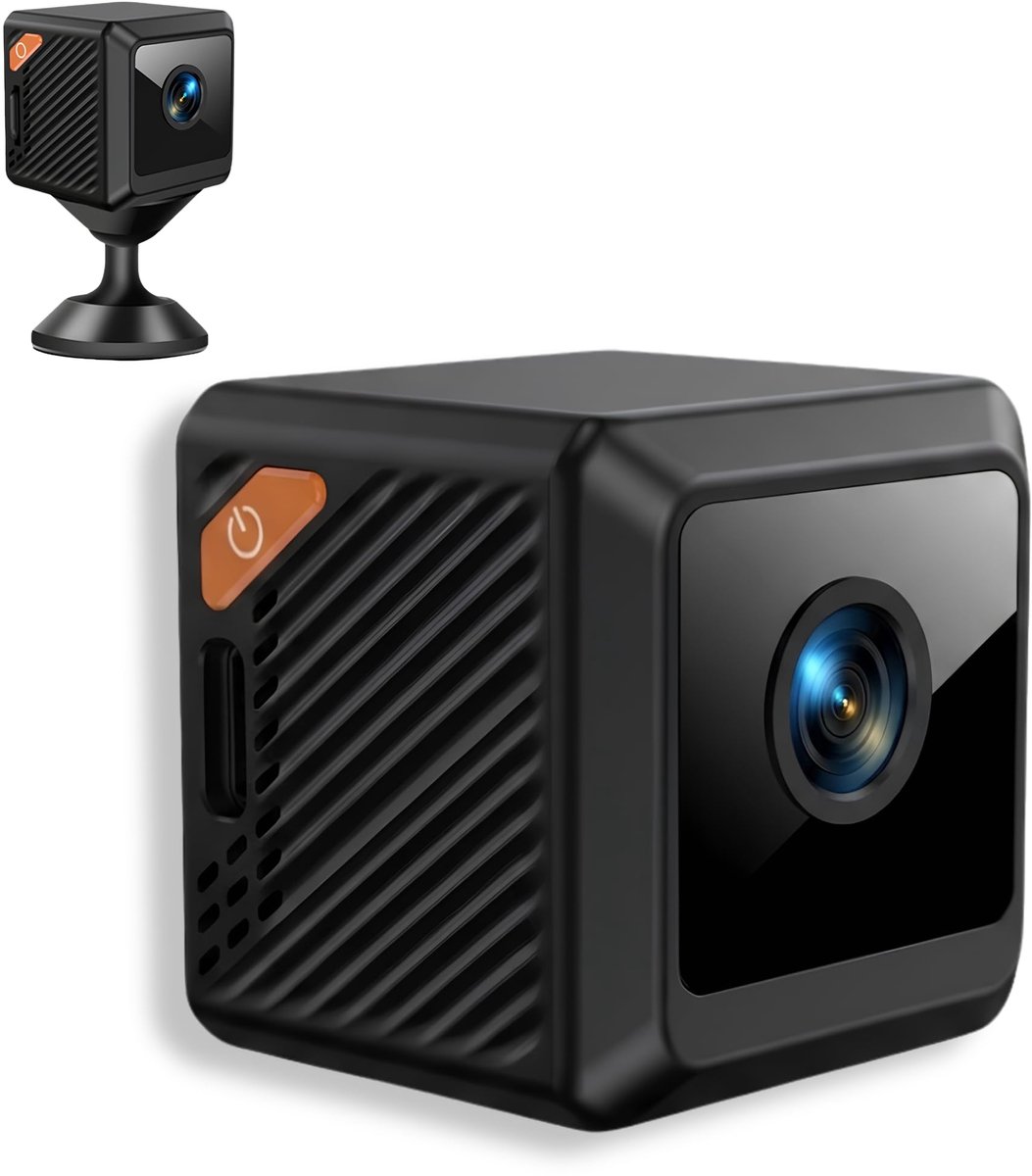 SnelShoppen - Mini Wifi Camera HD Opname, Bewegingsdetectie, Lange Batterijduur, Verborgen Spionagecamera voor Binnen, Beveiligingscamera