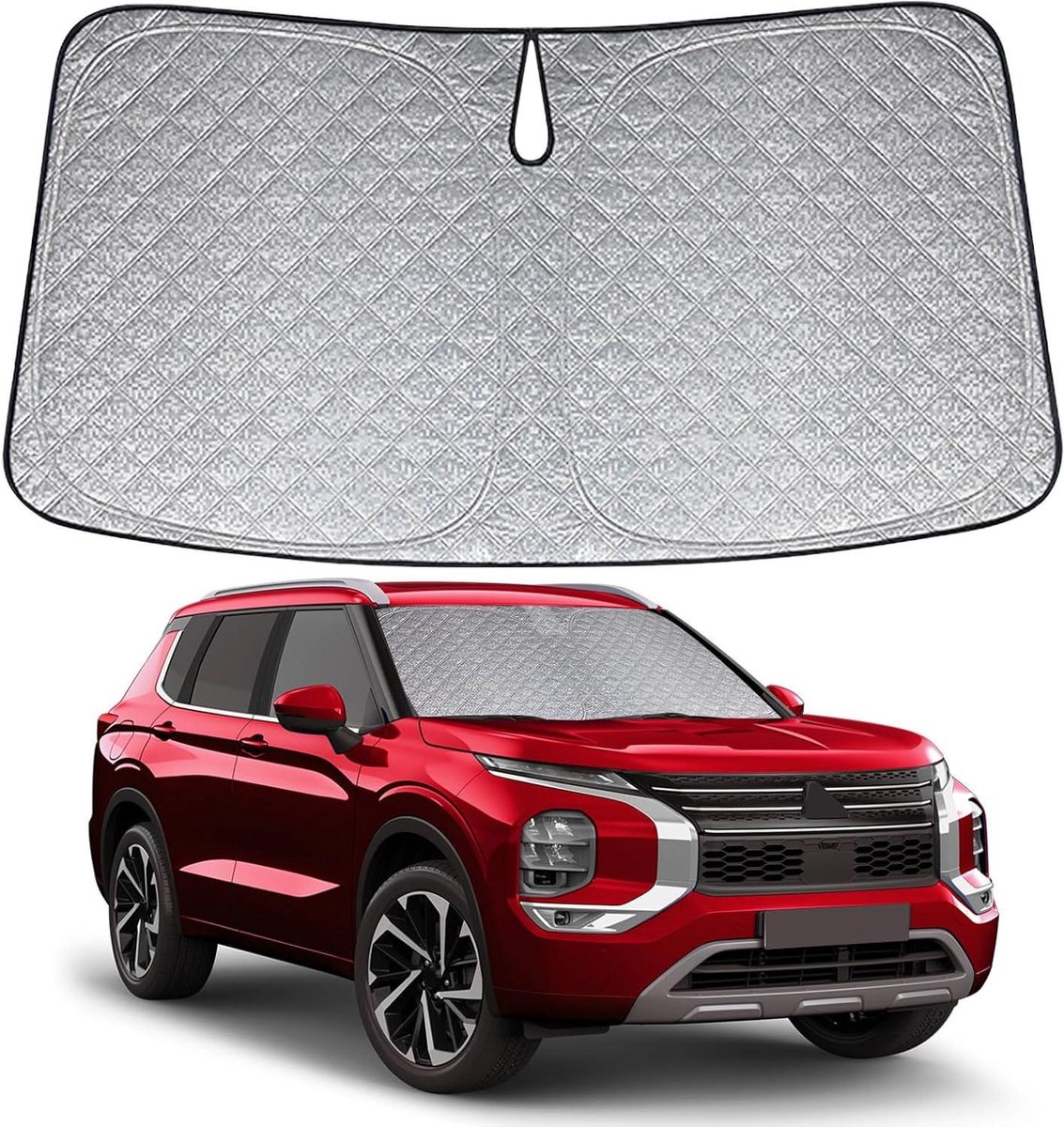 Voorruit Zonnescherm - Auto Cover - Auto Koel Houden - 6 Laags Materiaal - Standaard Maat - Zwart