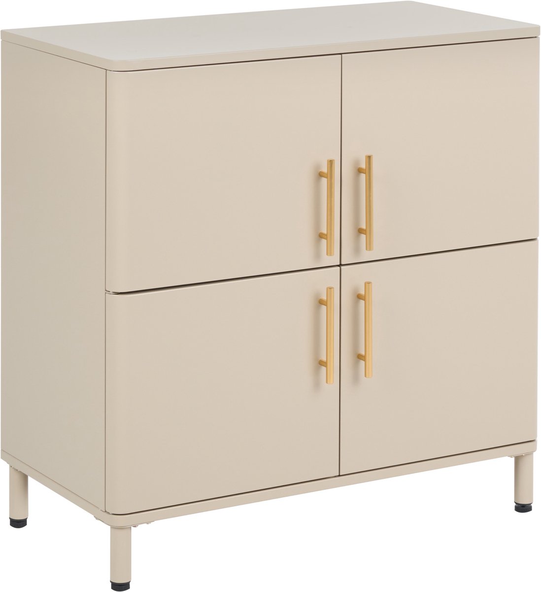 OMBURA - Dressoir met 4 deuren - Beige - Staal