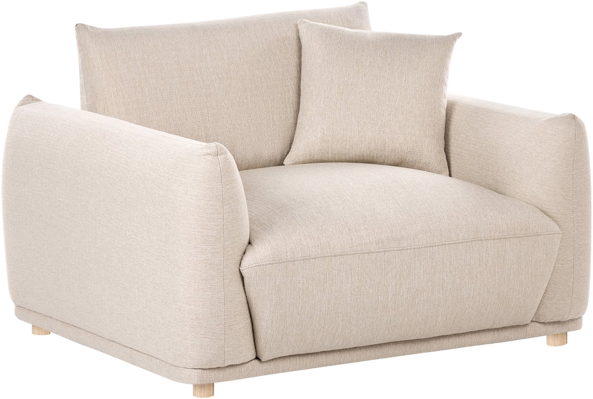 JUBEK - Fauteuil - Beige - Polyester