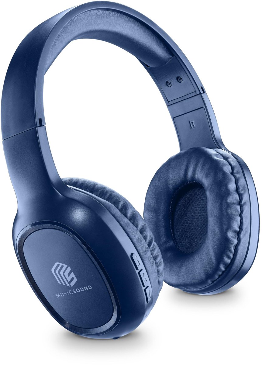 SnelShoppen - Bluetooth Hoofdtelefoon On-Ear met Uittrekbare Beugel | Music Sound Hoofdband | 14u Playtime | Blauw | Draadloze Koptelefoon voor Feest,