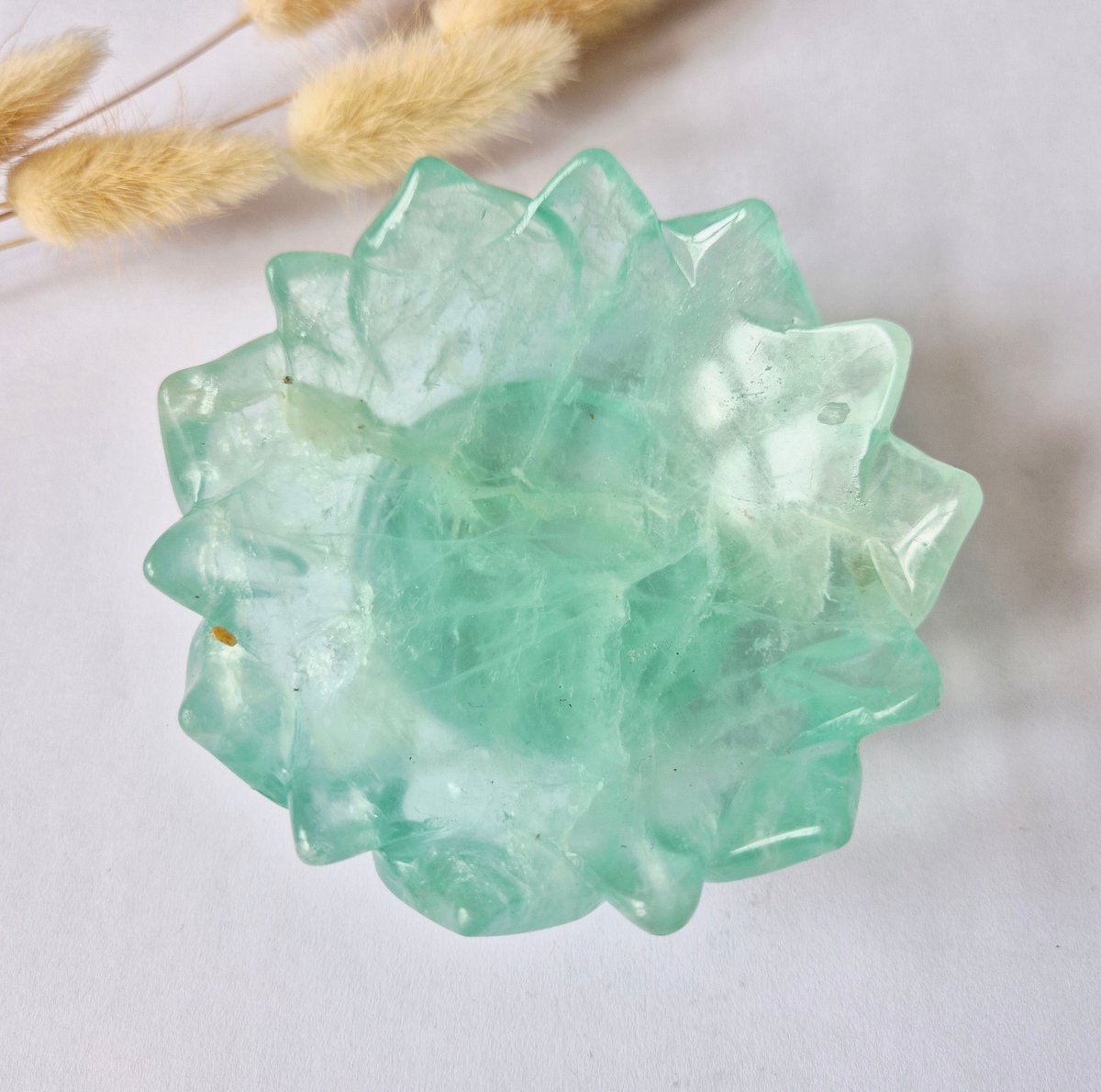 Fluoriet Lotus Schaal XL – Edelstenen Sieradenschaal 12 cm #3