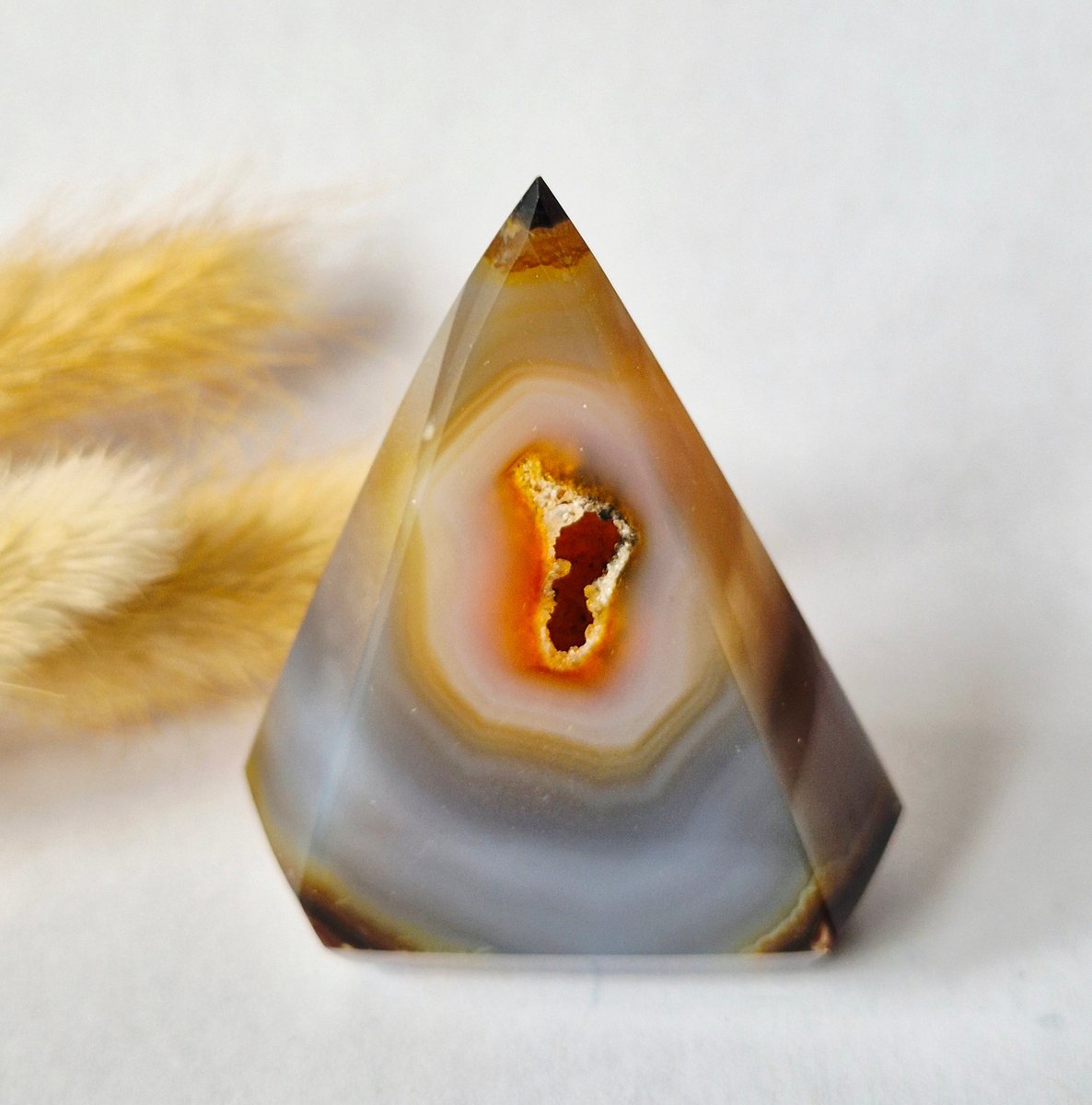 Druzy Grijze Agaat Diamant Staande Edelsteen Kristal - #30 69g