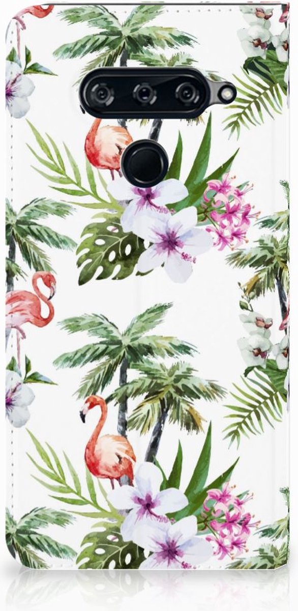 LG V40 Thinq Hoesje maken Flamingo Palms