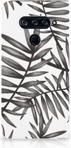 LG V40 Thinq Smart Cover Leaves Grey