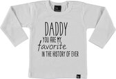 Favorite daddy longsleeve shirt 86 Wit/Zwart