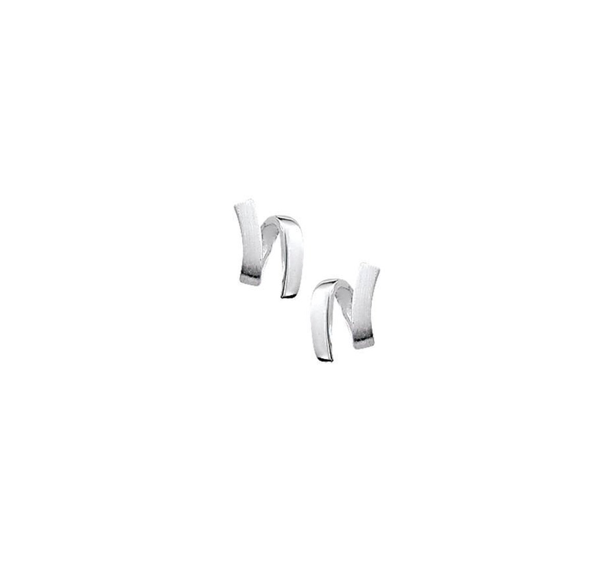 Oorknoppen Poli/mat Zilver Gerhodineerd Mat Glanzend 10 mm x 5 mm