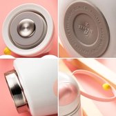 Let op type!! 250 mL mooie Cartoon Bells kat RVS mok kinderen meisje draagbare Cup(Red)