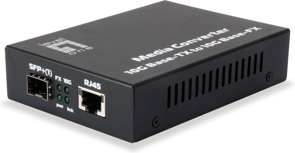 LevelOne GVT-0500 netwerk media converter 10000 Mbit/s Zwart