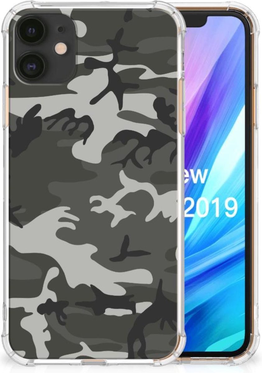 Apple iPhone 11 Doorzichtige Silicone Hoesje Army Light