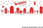 Kerst raamsticker rood 150cm!