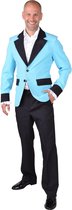 Magic By Freddy's - Jaren 80 & 90 Kostuum - Colbert Avondje Opera Lichtblauw Man - Blauw - XL - Carnavalskleding - Verkleedkleding