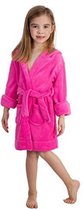 Elowel kamerjas (baadjas) met capuchon voor jongens en meisjes fel roze (maat 2 Jaar)