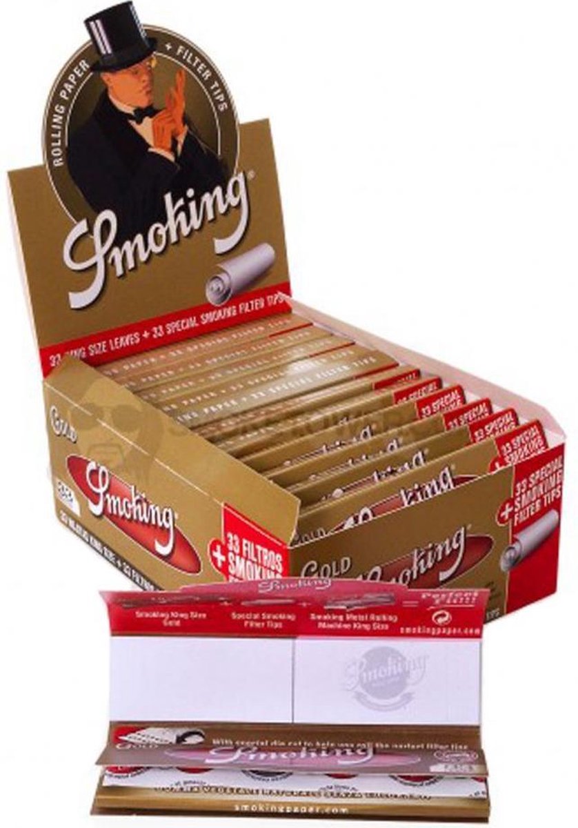 SMOKING GOUD+TIPS/ SMOKING GOLD KS Slim+Tips