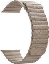 KELERINO. Kunstleren bandje - bandje geschikt voor Apple Watch Series 1/2/3/4 (38&40mm) - Beige