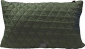 Overseas Quilt Taft / Jersey Kussen Olive 40 x 60 cm