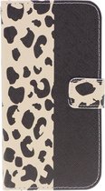 Shop4 - iPhone 11 Hoesje - Wallet Case Luipaard Zwart