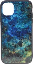 Shop4 - iPhone 11 Pro Hoesje - Harde Back Case Marmer Kleurrijk