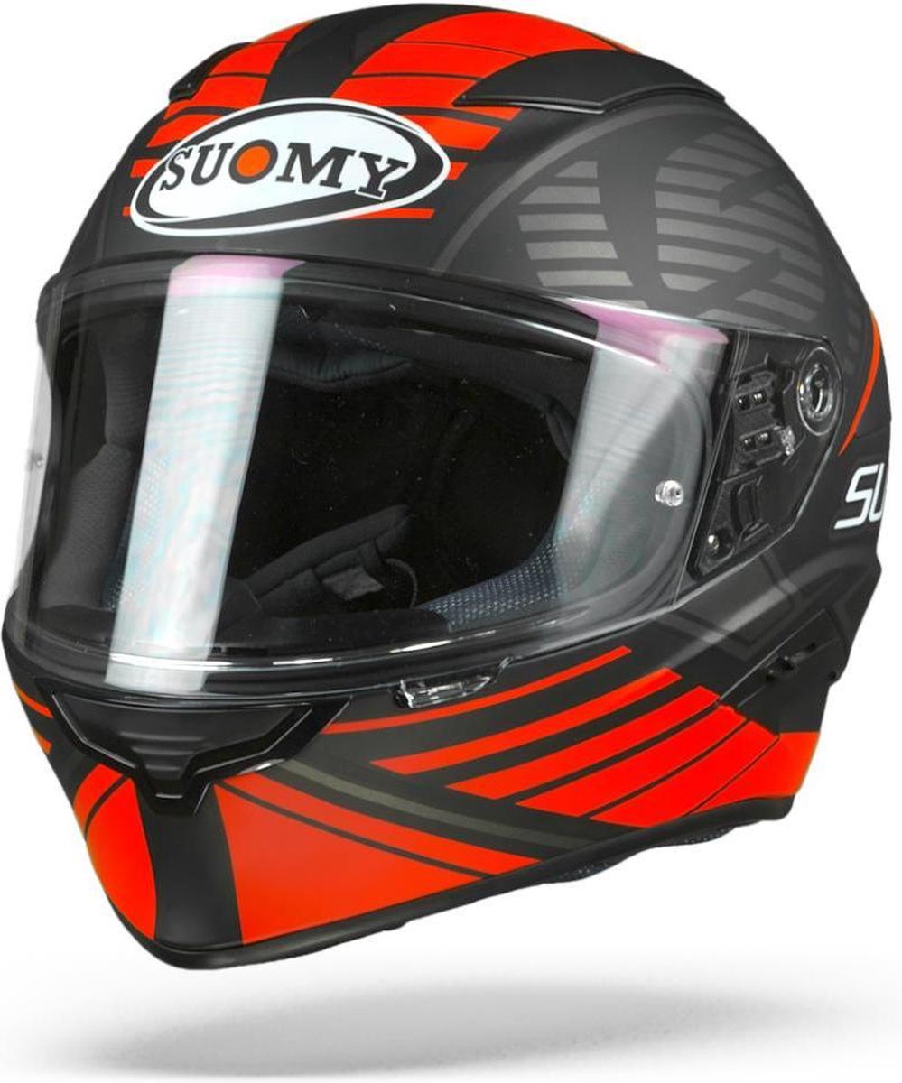 Suomy Speedstar Sp1 Mat Zwart Rood Integraalhelm - Motorhelm - Maat L
