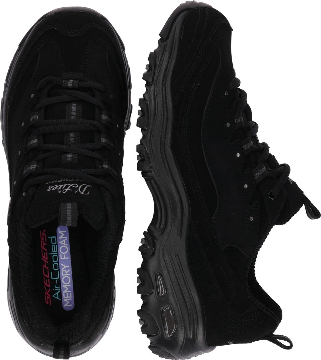 Skechers D'Lites - Play On zwart sneakers dames
