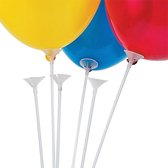 Ballonstokje plastic 100 stuks