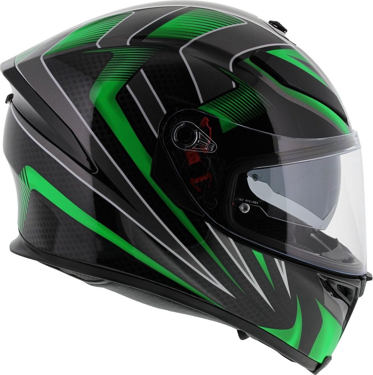 Agv K5 S Max Vision Hurricane 2.0 Zwart Groen Integraalhelm - Motorhelm -  Maat M/L | bol.com