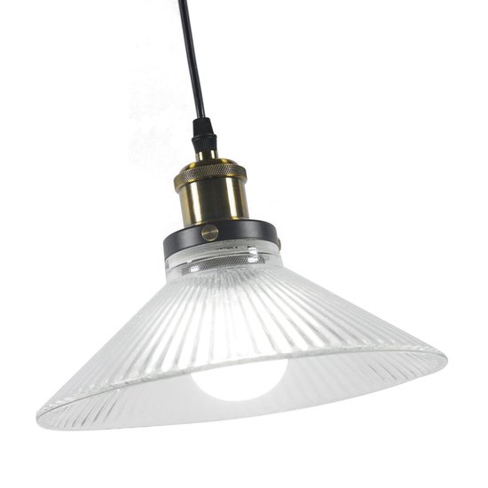 Vergelijking schraper Bedankt Industriële Transparante Hanglamp – Valott Tuhat | bol.com