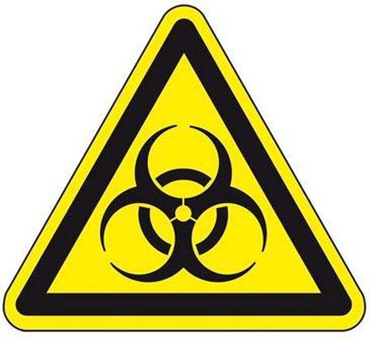 BIOHAZARD Warning Stickers 75mm Virus Biological Hazard Safety Roundel x2 U