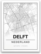 Poster/plattegrond DELFT - A4