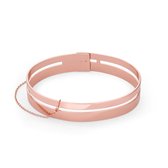 Rosefield Iggy Rosegoudkleurige Double Bar Bangle  - Roségoud