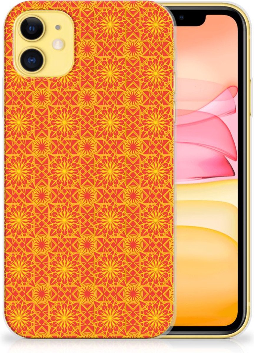Apple iPhone 11 TPU bumper Batik Oranje