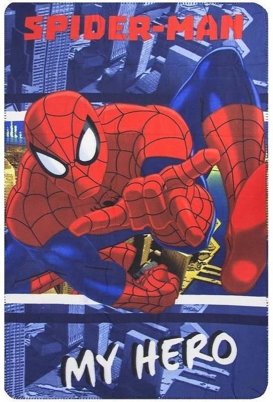Spiderman fleece deken/plaid blauw/rood voor jongens - Kinder slaapkamer  accessoires -... | bol.com