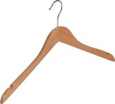 De Kledinghanger Gigant - 20 x Blouse / shirthanger beukenhout naturel gelakt met rokinkepingen, 44 cm