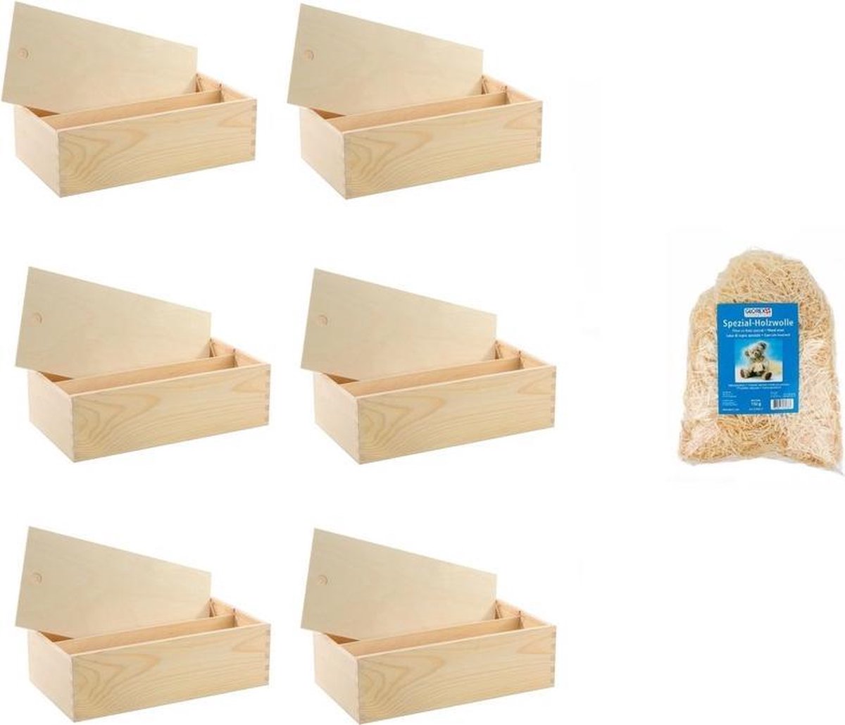 Boîte à Fiches En Bois A6 Avec Couvercle Transparent - 25,9x10,2x10,16 Cm - 4 Séparateurs Amovibles - Rangement Bureau/école